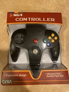 N64 Controller (Jet Black) - CirKa Brand New Retail Pack NEW - Picture 1 of 2