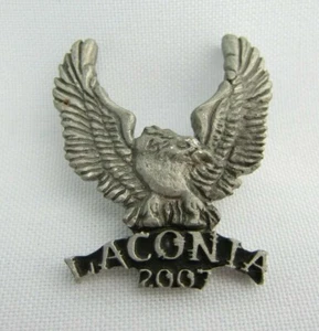 2007 Laconia Bike Week Biker Eagle Lead Free Pewter Event Pin Made in USA - Picture 1 of 2