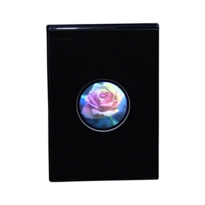 SOPORTE DE ESCRITORIO HOLOGRAMA ROSA FLORECIENTE (REDONDA PEQUEÑA), tipo 3D en relieve - Imagen 1 de 5