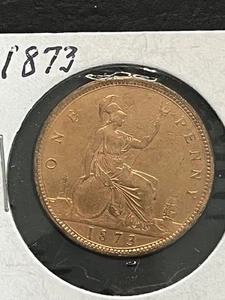 1873 British Penny - Picture 1 of 2