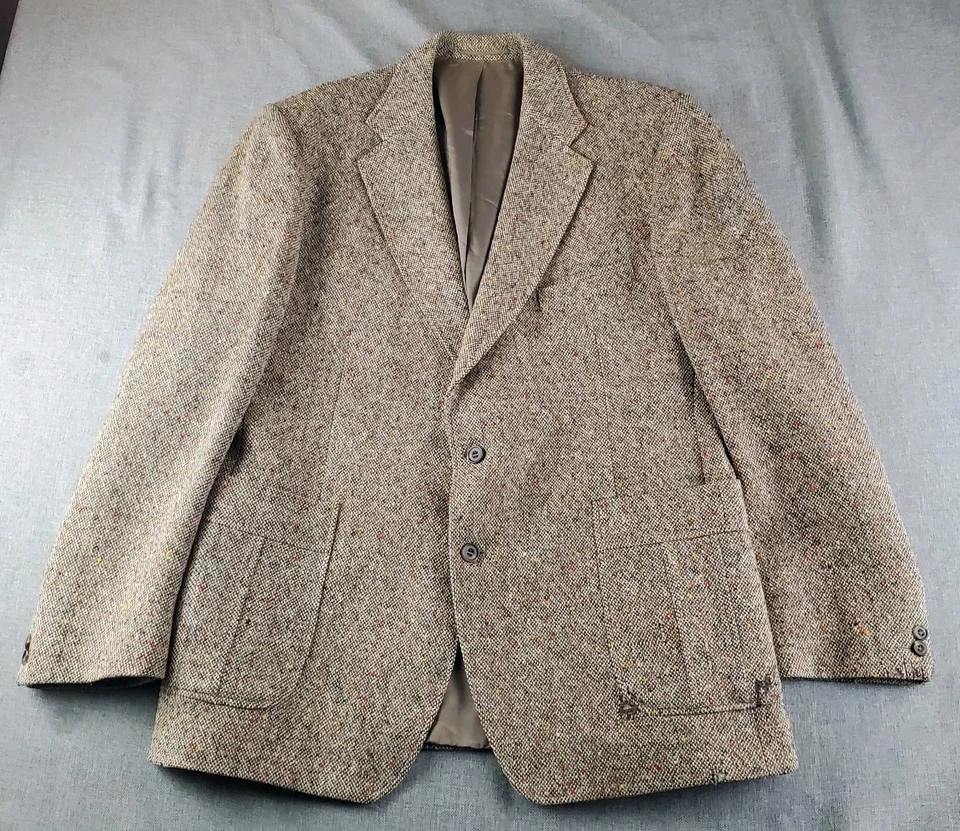 Vintge Donegal Tweed By Magee  Blazer Mens 46 R Beige Wool Ireland  - Image 1 of 4