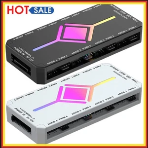5V 3PIN ARGB 4PIN PWM Hub PWM Fan Hub SATA Power Supply ARGB/PWM Hub Controller - Bild 1 von 15