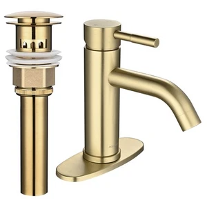 Aquaterior Bathroom Vessel Faucet Single Handle Mixer Tap with Pop-up Drain - Picture 1 of 12