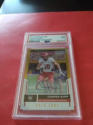 2017 Cooper Kupp Score #416  Signature Gold Zone 46/50 (RC) Seattle Seahawks  - Image 1 of 4