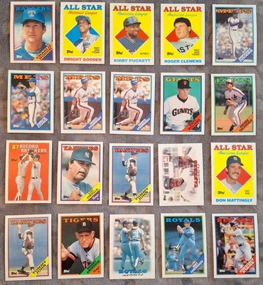 Caja expendedora de béisbol Topps 1988 - 486 tarjetas en total - Incluye novatos y HOFers Foto 1 de 4