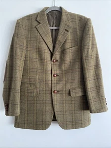 Vintage Daks Mens Country Tweed Style Jacket Sports Blazer Elbow Patch 38 S - Picture 1 of 23