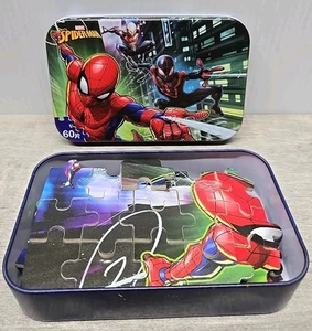 Disney 60 Pc. MARVEL SPIDER-MAN Jigsaw Puzzle, Poster and Tin Box - New! - Picture 1 of 3