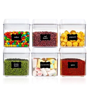 6 PCS Airtight Food Storage Containers, BPA Free Plastic Snack Containers wit... - Picture 1 of 7