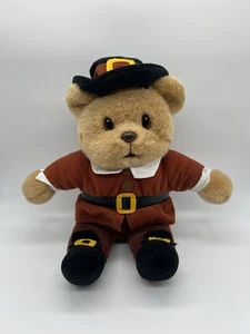 Gibson Greetings 1997 Thanksgiving Pilgrim Bär Plüschtier - Bild 1 von 8