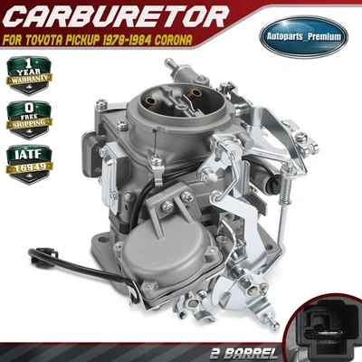 2 Barrel Carburetor for Toyota Pickup 1978-1984 Corona 21100-31410 21100-31411 - Image 1 of 4