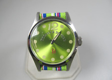 Dooney & Bourke Mariner 3 ATM Lime Green Dial & Nylon Band Watch Authentic