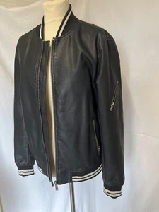 !! Bershka ; Herren Lederjacke Bundjacke TOP M Schwarz - Bild 1 von 7