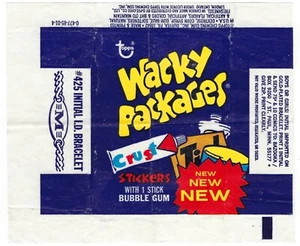 1974 Wacky Packages 10th Series WAX PACK WRAPPER w/ID bracelet ad 0-477-85-01-4 - Picture 1 of 1