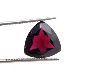 12 Cts 2 Pcs Natural Garnet Trillion Cut Loose Gemstone 12 MM For Jewelry P-3410 - Picture 1 of 3