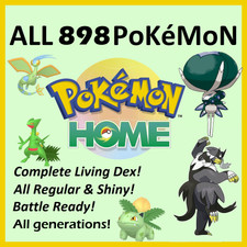 All 2500+ shiny and non shiny pokemon (6ivs) for home and sword/shield (gen1-8)