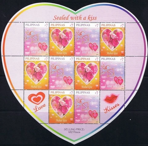 Philippines #3148c - 2008 HEART - VALENTINES DAY Sheets Mint **NH** Cover