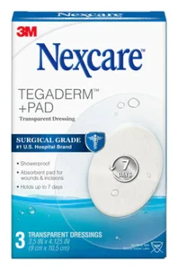 Nexcare Tegaderm+Pad Apósito Transparente H3587, 3.5" x 4.125", 3/Caja, 12 Cajas - Imagen 1 de 1