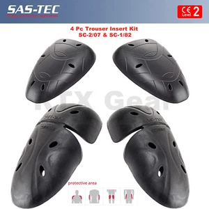 SAS-TEC Visco Elastic Foam CE Lv2 Knee & Hip Biker Trouser Protection Armour Set - Picture 1 of 5