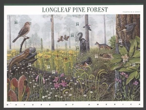 2002 34 cent Long Leaf Pine Forest full Sheet of 10 Scott #3611, Mint NH - Picture 1 of 1