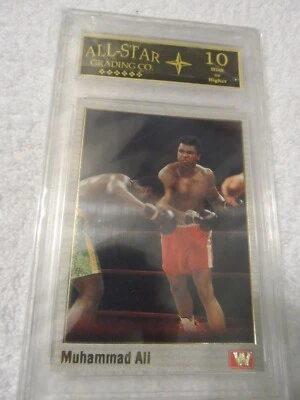 Muhammad Ali 1991 AW Sports Gold Boxing Card # 69 (ALL-STAR GRADING 10 MINT) - Image 1 of 2