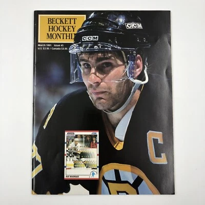 Revista de hockey BECKETT - Edición #5 de marzo de 1991 - Ray Bourgue Mike Bossy Foto 1 de 3