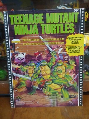 Vintage 1990 TMN Teenage Mutant Ninja Turtles Motion Picture Sticker Album Book - Image 1 of 4