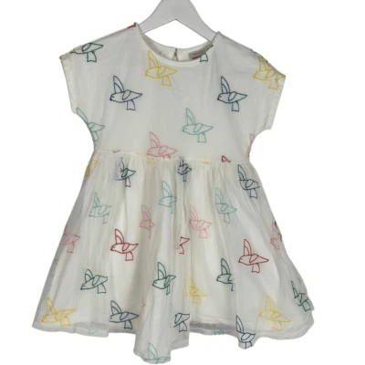 Vestido Hanna Andersson de tul suave 120/6-7 manchas de aves Foto 1 de 4