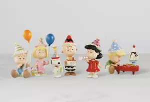 Lenox Snoopy Birthday Surprise Set/6 New 2025 847857 Charlie Brown Linus Lucy - Picture 1 of 1
