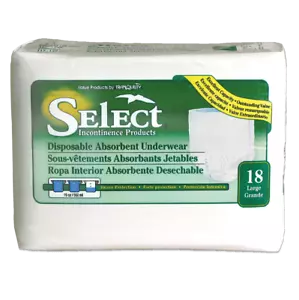Select Youth Disposable Absorbent Underwear Large 44'' - 54'' - BG/18 #2606 - Picture 1 of 1