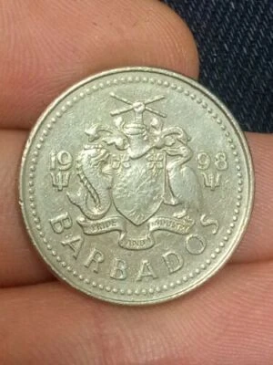 BARBADOS/ 25 CENTS / 1998 /  COLLECTIBLE free UK post Kayihan coins  - Image 1 of 2