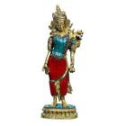 Brass Standing Goddess Tara Devi Idol Statue Figurine 11.6 Inches