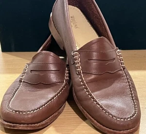 Mocassini GH Bass & Co Weejuns in pelle marrone penny da uomo taglia 9M - Foto 1 di 7