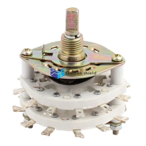 KCT4X5 4 Pole 5 Position Dual Decks 24 Terminal Rotary Selector Switch✦Kd - Picture 1 of 3