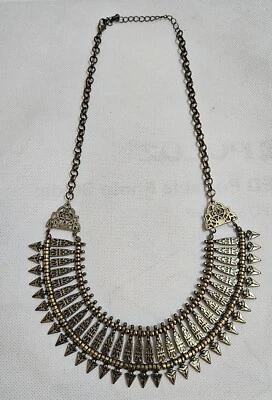 复古项链黄铜围兜声明吉普赛波西米亚舞者 - 大号 - 难以置信! — 第 1/4 张图片