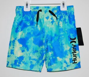 NWT Hurley Little Boys Blue Tie Dye Mesh Lined Swim Trunks sz 4 - Picture 1 of 10