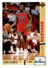 1991-92 Upper Deck Basketball Card Ledell Eackles Washington Bullets #382