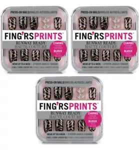 3-Pack NEW Fing'rs Prints Press-On Nails 24 Count 31048 Show Stopper (Sealed) - Picture 1 of 1