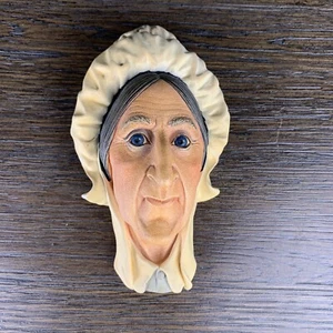 Cabezal colgante de pared Bossons Betsy Trotwood Chalkware Inglaterra 1964 - Imagen 1 de 9