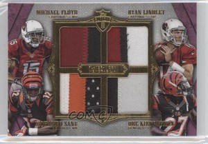 2012 Topps Supreme Violet /5 Michael Floyd Mohamed Sanu Rookie Quad Patch RC