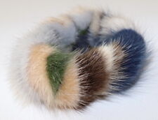 Mink Hair Bands Fur Bracelet Cuff Colourful Jewelry Plait Multicoloured