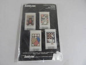 Mini trapunte vintage Janlynn (1988) punto croce 2,5"X4,5" - Foto 1 di 5