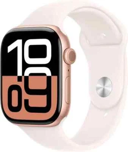 Apple Watch Series 10 46mm - Rose Gold - Light Blush Sport Band - NEW, OPEN BOX - Photo 1 sur 4