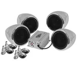 BOSS AUDIO 1000W 4-SPEAKER BLUETOOTH SOUND SYSTEM CHROME ALL INDIAN MOTORCYCLES - Picture 1 of 1