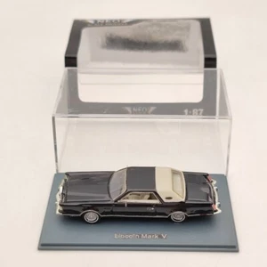 NEO SCALE MODELS 1/87 Lincoln Mark V Black Resin Car Limited Collection - Foto 1 di 7