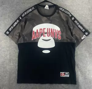 Aape by Bathing Ape Shirt Herren XL schwarz Face Camo Panel Tee - Bild 1 von 9