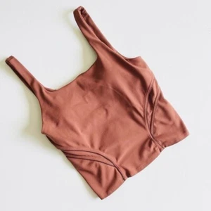 Lululemon GRÖSSE 8 Nulu und Mesh Rücken Regal BH Yoga Tank Top - Ancient Copper - Bild 1 von 6