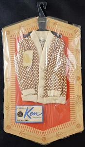 Suéter Vintage Mattel Barbie Muñeca Novio Ken Fraternidad Marrón Tostado en Paquete - Imagen 1 de 15