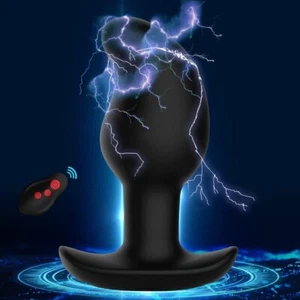 Electric Prostate Massager Shock Butt Plug G-spot Vibrator Dildo Male Sex Toys - Picture 1 of 12
