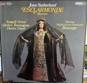Opera: Joan Sutherland Esclarmonde Massenet Bonynge Vinyl 3 LP Box Set NM - Picture 1 of 8