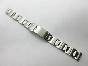 Next gebürstet/poliert Edelstahl 12 mm Uhrenarmband Band Faltverschluss - Bild 1 von 9